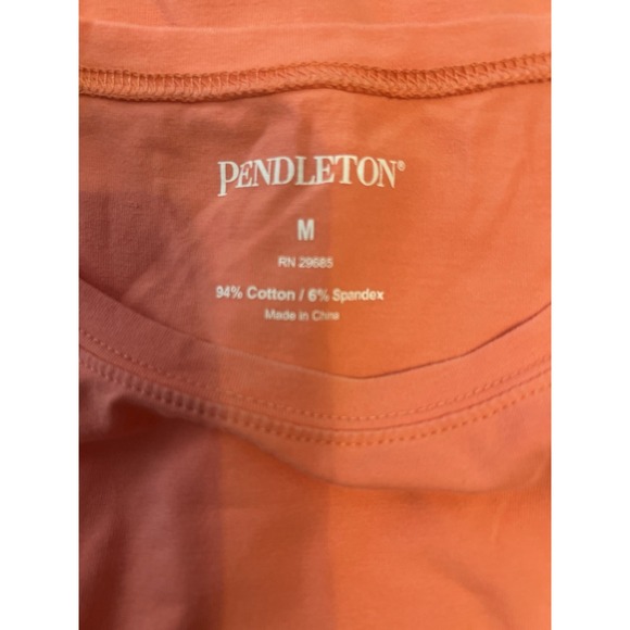 Pendleton Womens Orange  Short Sleeve Tee Shirt Size Medium - Picture 7 of 7